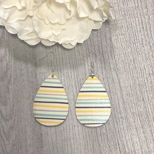 Striped Wooden Earrings